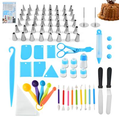 China 78 Pieces Amazon Sustainable Sustainable Accessories Baking Spatula Supplies Decorations Tips Fondant Molds Dessert Piping Cake Decorating Tool Kit for sale