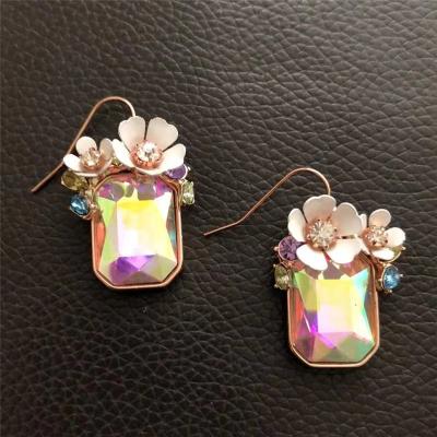 China Fashionable Retro Flower Border Female Bohemian Earrings Amazon Color Female Drop Earrings Wholesale for sale