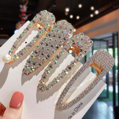 China Custom Diamond Bohemian Rhinestone Fashion Style Hair Clip Hairpin Accessories Hair Clips Women Ladies Porcelain for sale