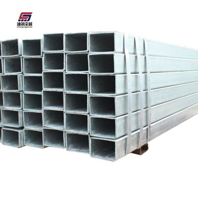 China Hot Dipped Galvanized Liquid Pipe Ms Steel Square Tube / Rectangular Steel Pipe Galvanized Steel Square Pipe for sale