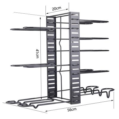 China Multi-Function Iron Art Frame Storage Kitchen Mesa Pot Shelf Multifunctional for sale