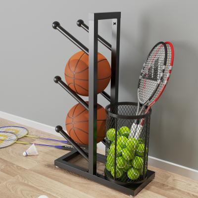 China Durable High Quality Floor Metal Basketball Football Storage Rack Sporting Goods Display Rack for sale