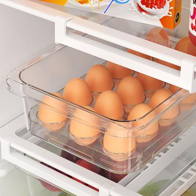 China Modern egg rack for the refrigerator, household fresh egg storage box for the refrigerator, multi-layer chicken egg storage container for sale