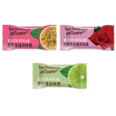 China Hot Selling Sugar Free Peppermint Sea Salt Fruit Mint Flavored Hard Candy Sugar Free Snacks for sale