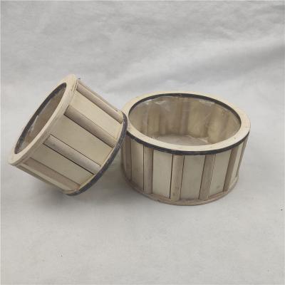 China Chinese style recyclable handmade wooden flower pots for home and garden for sale