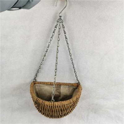 China Eco-Freindly Flower Pot Garden Decorative Wicker Basket Willow Planter for sale