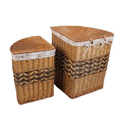 China China Willow Laundry Basket Cheap Storage Rattan Wicker With Lid for sale