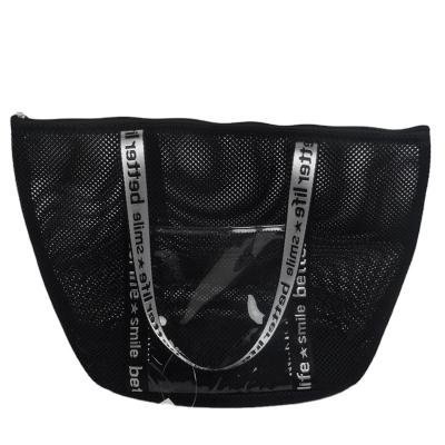 China New Factory Eco-Friendly Travel Beach Storage Mesh Tote Hand Bag for sale