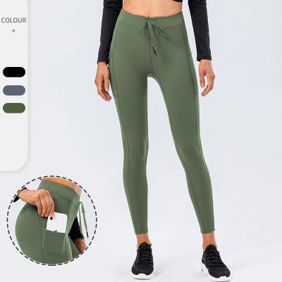 China New Women Fitness Custom Manufacturer Workout Activewear tiktok high waisted gym antibacterial clothing pockets pants yoga leggings for sale