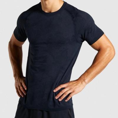 China Breathable Custom Made High Quality Nylon Spandex O Neck Sports Quick Dry T-Shirt For Men for sale