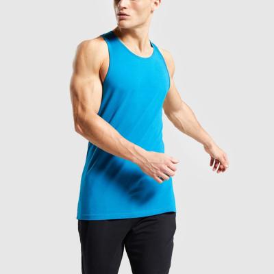 China QUICK DRY High Quality Sheer Color Running Vest Men Gym Sports Workout Tank Tops for sale