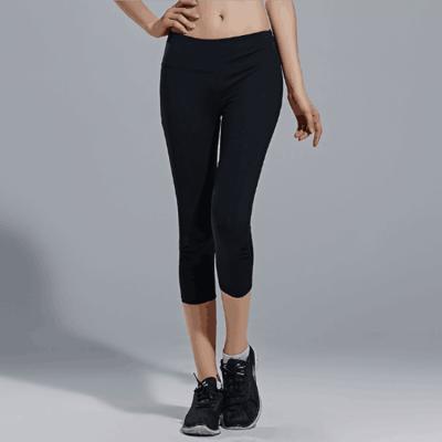 China Breathable High Waist Power Flex 3/4 Workout Yoga Pants Women Elastic High Waisted Legging Pants for sale