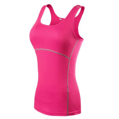 China Breathable Yoga Workout Fitness Women Single Vest Custom Gym Sportswear Tank Tops for sale