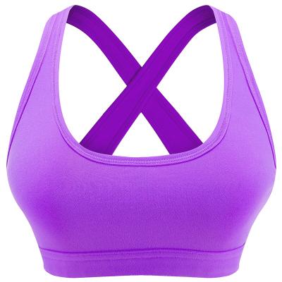 China Breathable Custom Sporty Gym Fitness Tops Running Women Sports Workout Yoga Bras for sale