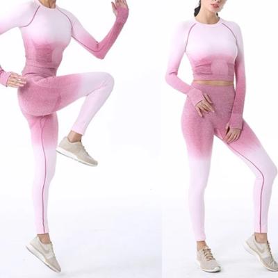 China Low Price Breathable Seamless Sport Trigger Running Fitness Workout Yoga Suits For Women for sale