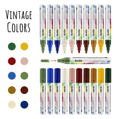 China Gift/DIY/Art Marker Vintage 6mm Dry Erase Marker Pens Mark Chalk Markers for Boards, Signs, Windows, Blackboard, Glass for sale