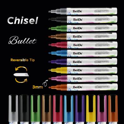 China Gift/DIY/Art Marker 10 Pack 3mm Metallic Chalk Markers for Blackboard, Chalkboard, Window, Bistro, Car Glass, Sign, Mirror for sale