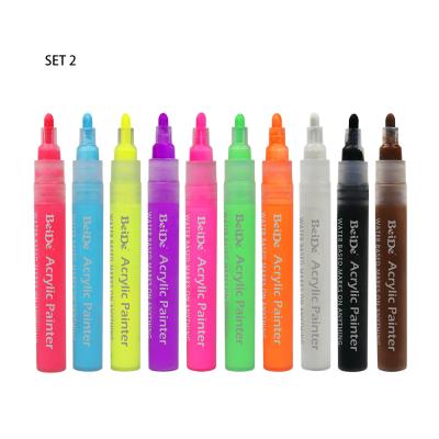 China 75Colors 3mm/6mm Marker Pens Non-Toxic Water Based Paint Pens Acrylic Paint Permanent Marker for sale