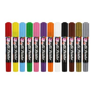 China Smooth Writing Water Based Permanent Marker Acrylic Paint Pens Marker Set for sale