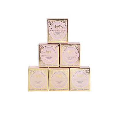 China Recycled Skin Care Paper Packaging Cosmetic Box Custom Materials Design With Gold Foil for sale