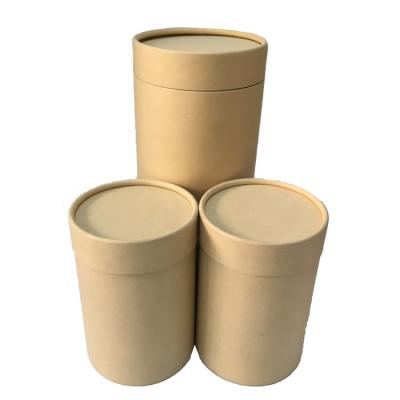 China Recycled Materials Custom Cardboard Food Tube Storage Round Kraft Paper Cylinder Box for sale