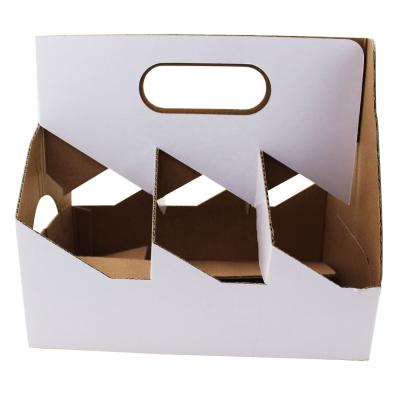 China Recyclable High Quality Easy Packaging Beer Carrier Pack Corrugated 6 Drink Carrier for sale