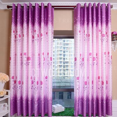 China Flower Design Fabric Home Bathroom Window Curtains for sale