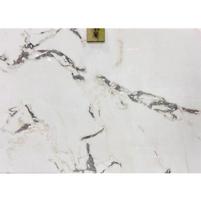 China Modern 18MM Polished White Beige Marble For Countertop Floor Bathroom Background Wall Tiles for sale