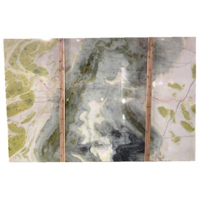 China Modern High Quality Polished Product Dreaming Green Marble For Counter Top&Table for sale