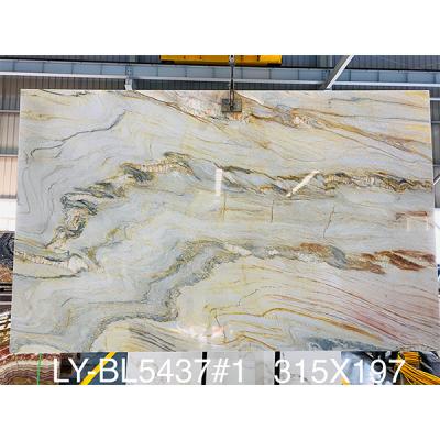 China Modern High Quality Macaubas Fantasy Quartz Slab for sale