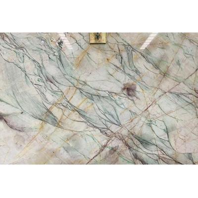 China Modern 18MM polished aurora borealis quartize for countertop floor bathroom background wall tiles for sale