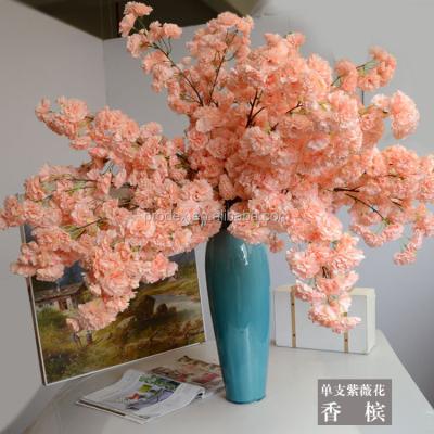 China Wedding Decoration Materials Artificial Fake Flower Cherry Blossom Branch for sale