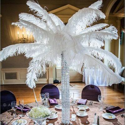 China Party Event Decoration Snow White Ostrich Feather For Wedding Centerpiece Decoration for sale