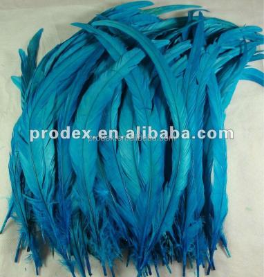 China Dress Rooster Tail Feather Rooster Decroation Bleached Dyed Saddle Feather for sale