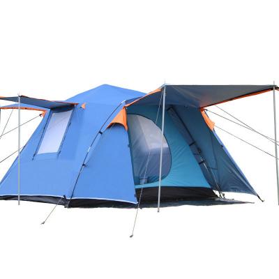 China Waterpoof/wear-resistan waterproof double layer 3-4 people wear-resistant automatic camping tent with square roof for sale