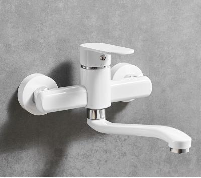 China Modern Wall Mounted Kitchen Faucet Hot And Cold Mount for sale