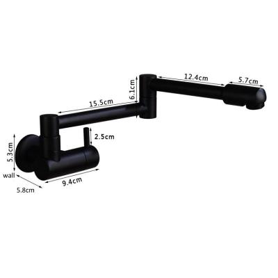 China Modern Wall Mounted Single Handle Long Neck Kitchen Faucet Cold Water Faucet Long Neck Open Bathroom Sink Faucet for sale