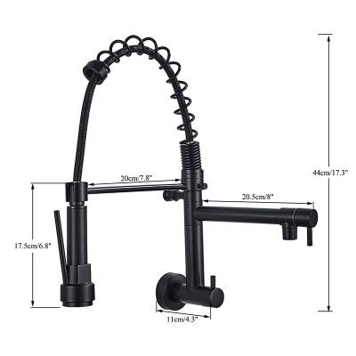 China Metered Wall Mounted Faucets Kitchen And Laundry Faucets Pull Down For Restaurant for sale