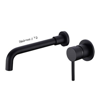 China Nordic Metered Wall Mounted Matte Black Wash Faucets Wash Faucet Black Bath Basin Faucet for sale