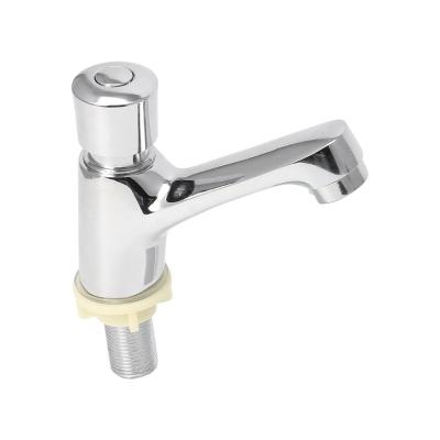 China Metered Faucets Shanghi Flora Self Closing Silver Basin Faucet for sale