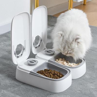 China 2 Automatic Meal Automatic Cat Feeder Pet Feeder with Timer Portion Control for Dry or Semi-Moist Food for sale