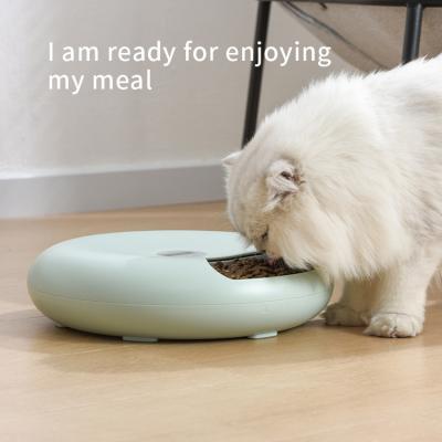 China Tuya Smart Wifi Cat Dog Bowl Timed Electric 6 Tray Meal Trays Automatic Remote Control Electronic Pet Feeder for sale