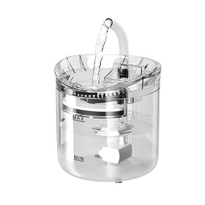 China Automatic Transparent Automatic Pet Water Fountain 1.8L Activated Multiple Carbon Filtration for sale