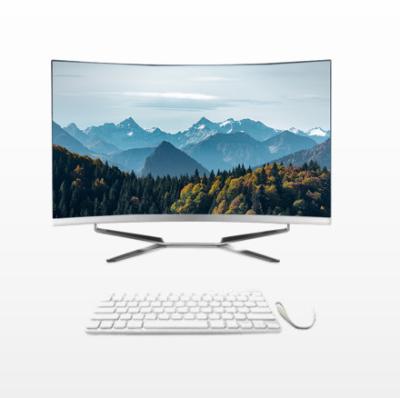 China Desktop Curved Inch All Computer Desktop CPU i3 i5 i7 i9 Laptop Screen USB Port 24 Inch All In One PC 8G 16G RAM for sale