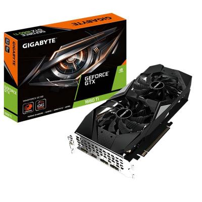 China New Gigabyte GeForce GTX Ti OC 6G Fast Game 1660 Workstation Delivery Graphics Card /AORUS GTX 1660Ti 6G 192Bit GDDR6 In Stock for sale