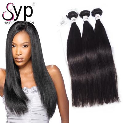 China No Shedding Malaysian Straight Hair Extensions Double Layers Sewing Natural Color for sale