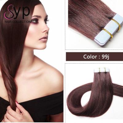 China Skin Weft Seamless Virgin Tape In Hair Extensions 100 Real Human Hair 8A Grade for sale