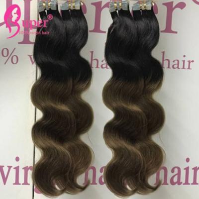 China Sew In Blonde Virgin Tape In Hair Extensions Full Head Thick Skin Weft for sale