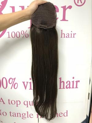 China Soft 100 Human Hair Ponytail Extension Pony Type Fashionable Elastic Bands for sale