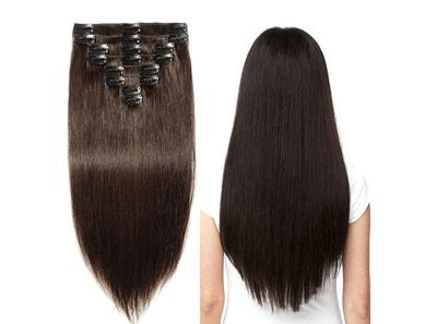 China O grampo 100% do Virgin no cabelo reto do Weave do cabelo humano das extensões do cabelo não empacota nenhum derramamento à venda